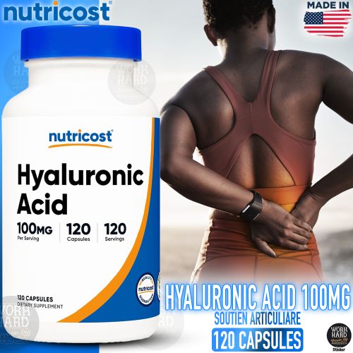 Hyaluronic Acid 100mg,Soutien articulaire 120 Capsules