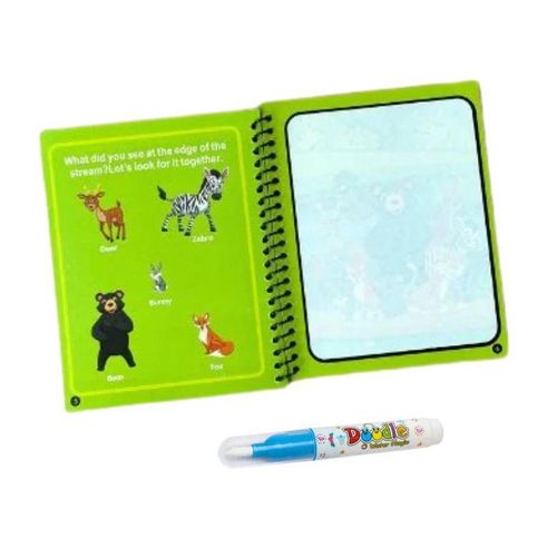 Livre de coloriage magique à l’eau réutilisable pour enfants – Magic Water Book – 8 pages dont 4 à colorier à l’eau – Avec stylo à eau – Activité créative sans taches – Jouet éducatif pour filles et garçons à partir de 3 ans