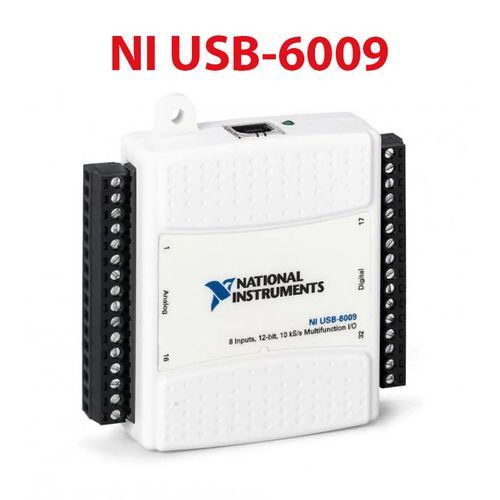 USB-6009 Périphérique E/S multifonction 48kSPS, 14 bits 8 entrées 2 sorties 13 E/S ±10V
