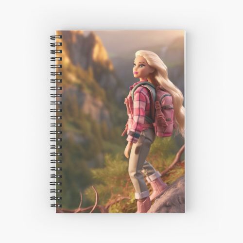 Hiking Barbie Spiral Notebook - Bloc note