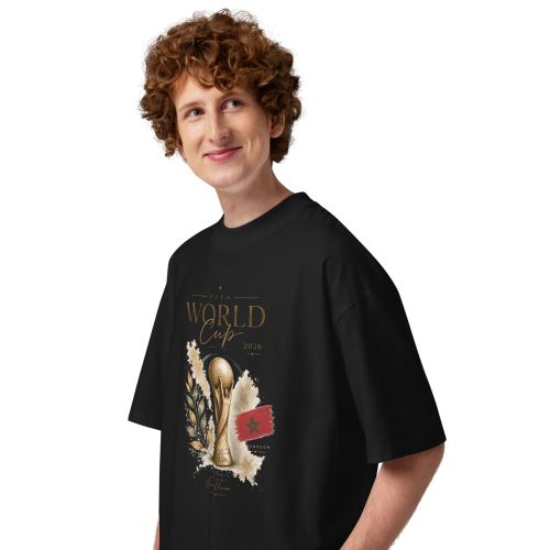 World Cup Morocco Tee – تيشيرت كأس العالم المغرب ستايل فاخر Unisex للجنسين