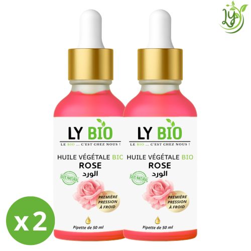 LYBIO PACK HUILE ROSE 50ml - PIPETTE LOT DE 2 bouteilles
