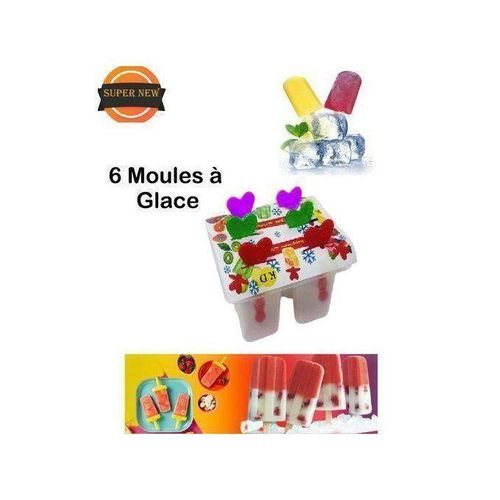 6 Moules à Glaces en Plastique Réutilisable – Pour Des Glaces Maison Personnalisées