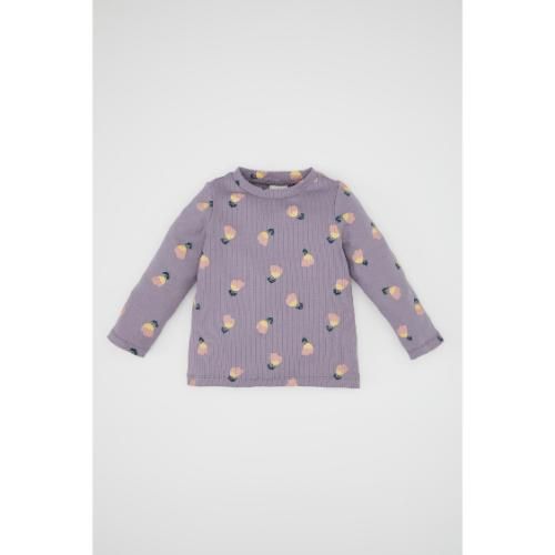 T-shirt Bébé fille coupe regular en coton - Violet - D3838A5.