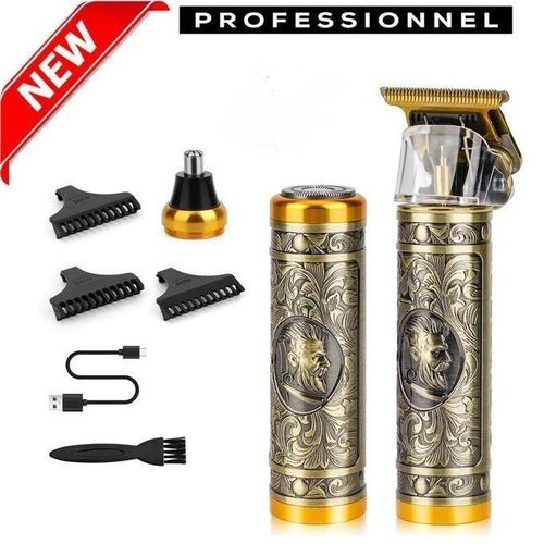 Kemei Rasoir T50 Électrique 3 en 1 Rechargeable Tondeuse et Trimmer pour Homme et Femme