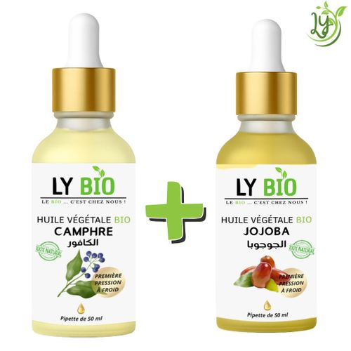 PACK HUILE CAMPHREE 50ML - PIPETTE + HUILE JOJOBA 50ML - PIPETTE