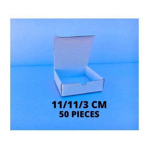 Carton d'emballage 50 Boites blanc // 11x11x3cm