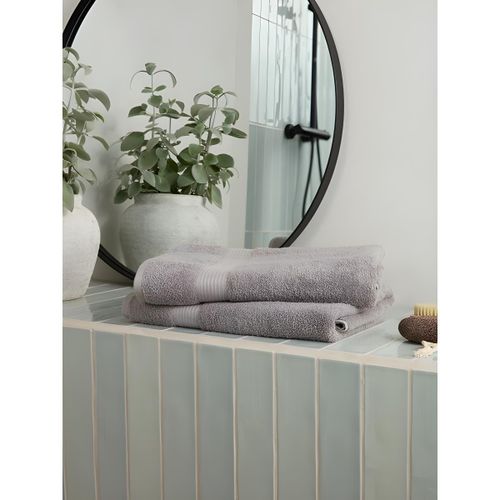 Serviette de toilette - Douce et Absorbante - Pour salle de bain - Grise, 50x100 cm