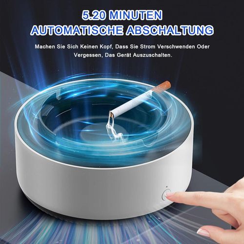 Cendrier Électrique 2 en 1 avec Purificateur d’Air – Cendrier Intelligent Anti-Fumée et Anti-Odeurs, Filtration Haute Performance, USB Rechargeable, Design Moderne pour Maison, Bureau, Voiture, Intérieur / Extérieur