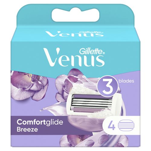 4 Pcs Venus ComfortGlide Breeze 3 lames de rasoir Comfort Glide Breeze