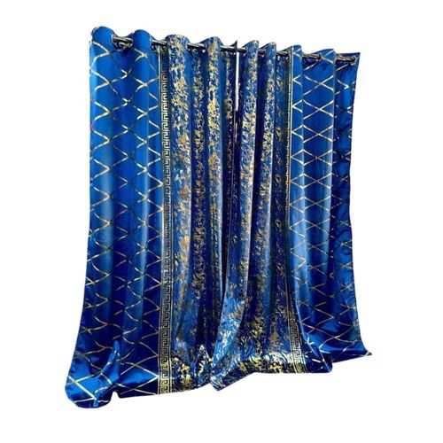 Set de 2 Rideau chaque pièce mesuré 140x240 cm., Motif Marbre Gris Doré, Moderne Classique Européen, Décoration de Chambre Bureau Cuisine Salon..