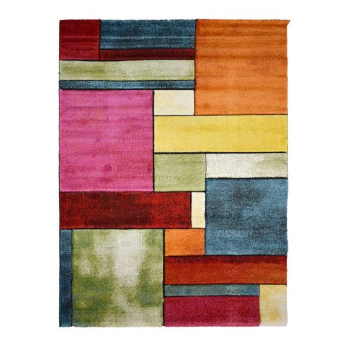 Tapis BRILLANCE GEOMETRIQUE multicolore carre