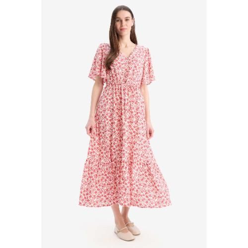 Robe Femme en viscose - Rouge - D2835AX.