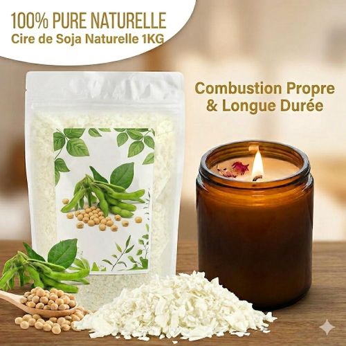 Cire de Soja Naturelle 100 Pure 1 Kg Qualit Premium pour Bougies Artisanales et DIY