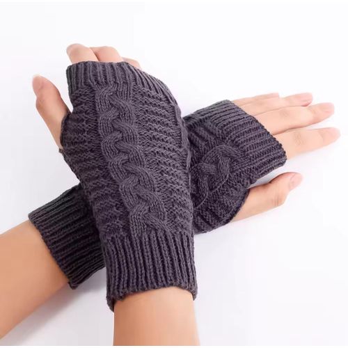 Gant Demi Doigt en Laine Douce pour femme