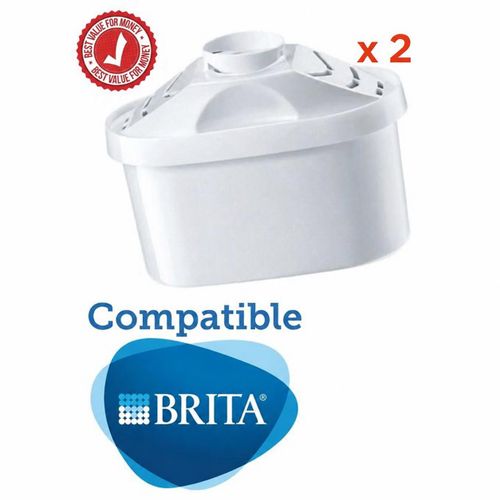 Cartouches filtrantes x2 compatible carafes Brita - Équivalent maxtra+