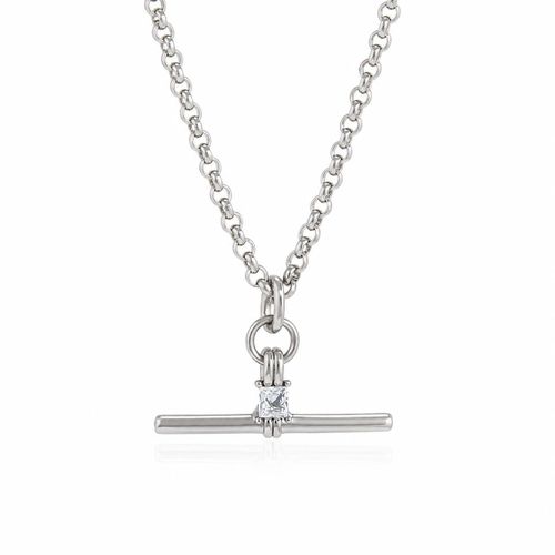 Collier de luxe pour femme plaqué or Barre T CGN192-2
