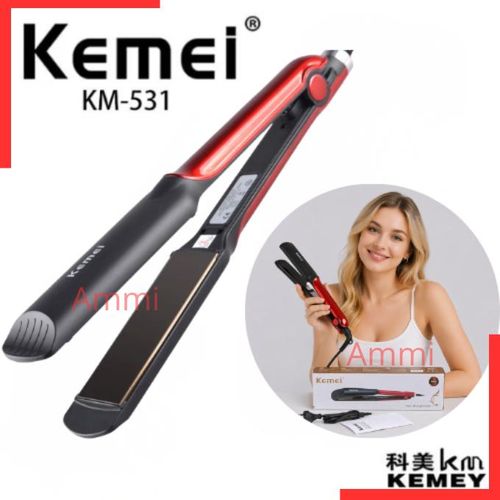 Lisseur électrique professionnel KM-531, fer à lisser, boucleur, plaque en aluminium usage domestique