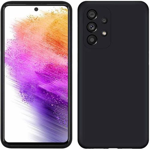 Coque Silicone Noir pour Samsung A73 Pochette cover Protection