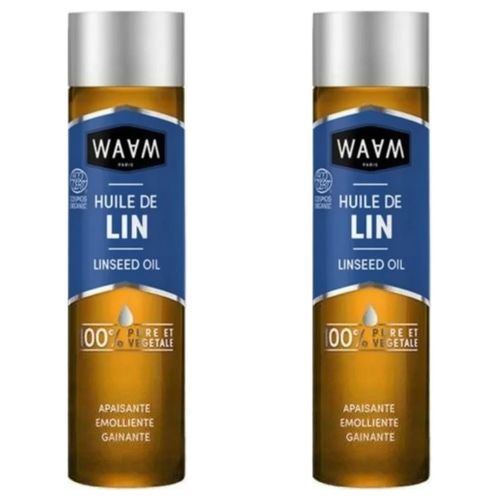 Lot de 2 - Huile de Lin - Soin Capillaire Apaisant et Fortifiant - 75 ML - Paris