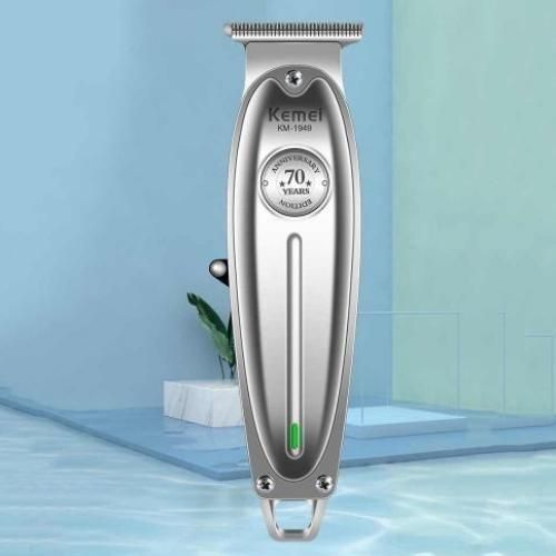 Tondeuse Cheveux Et Barbe Professionnelle 0mm - Sans Fil - Corps En Mtal - KM-1949