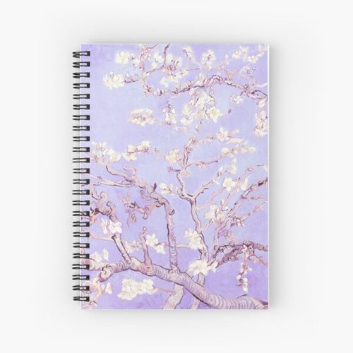 Vincent Van Gogh almond blossoms lavender Spiral Notebook Bloc note