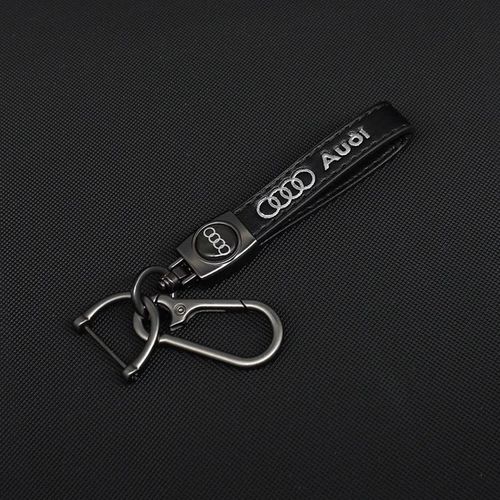Porte-clés de voiture en cuir, accessoires métalliques pour Audi RS Sline A3 A4 A5 A6 A7 Q3 Q5 Q7 S3 S4 S5 S6 S7 RS3 RS4 RS5 RS6