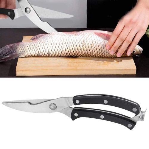 Ciseaux Professionnels de Cuisine en Acier Inoxydable – Coupe Volaille, Poisson et Aliments – Lames Ultra Tranchantes