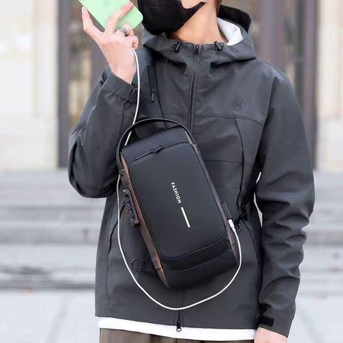 Sac Bandoulière Anti-Vol USB Premium – Sac Poitrine Moderne Étanche pour Homme & Femme