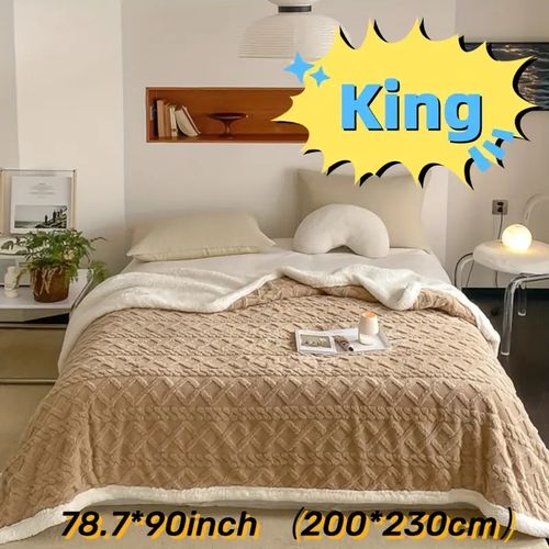 Couverture polaire Sherpa, moelleuse, douce et chaude pour lit et canapé, double face