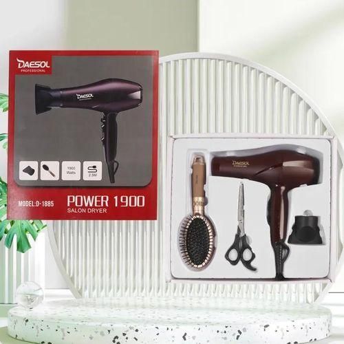 Sèche-cheveux de salon professionnel puissant avec vent chaud et froid et ionisation négative