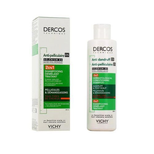 DERCOS شامبو وبلسم 2 في 1 ضد القشرة لجميع أنواع الشعر 200 مل