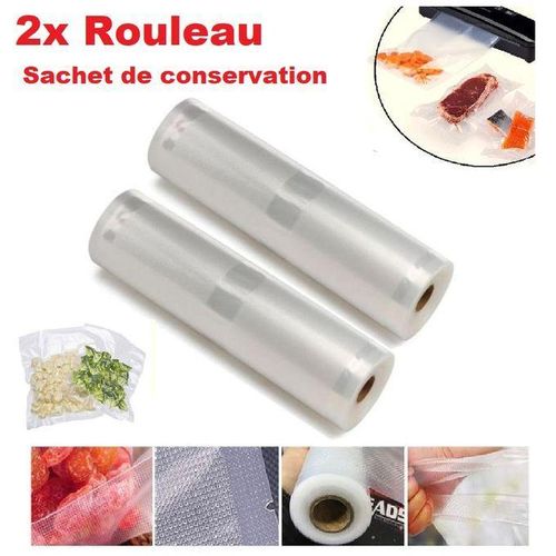 2x Rouleau Sachet de conservation des aliments pour sous vide Sacs réutilisables