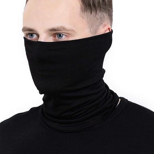 Couvre-Visage Noir Multifonction – Bandana Cyclisme et Protection Solaire