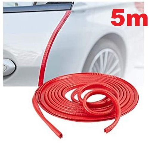 Bande de protection de porte de voiture anti-collision 5m auto-installation Rouge