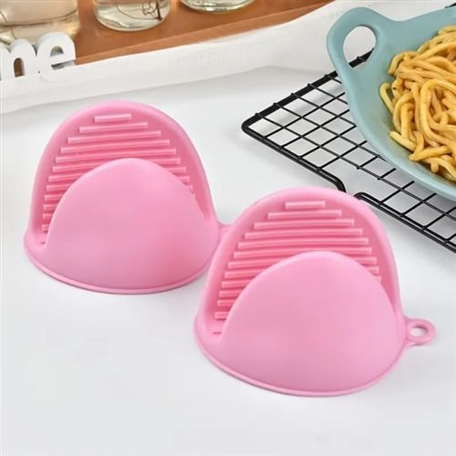 2 قطعة سيليكون وعاء حامل كعكة المشكل قفازات حامل طبق الخبز المطبخ طبق وعاء الفرن - أزرق