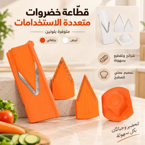 Mandoline de Cuisine Multifonction avec Lames Interchangeables – Coloris Aléatoire – 1PCS