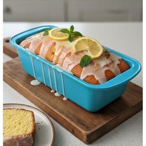 Moule à Cake Émaillé Bleu Turquoise – Design Vintage