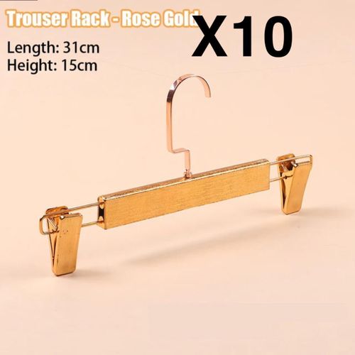 10 Cintres Vêtements (Gold) plastique