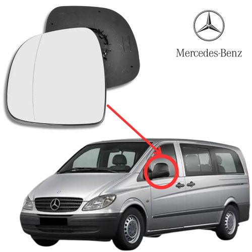 Verre Rétroviseur Gauche Pour Mercedes-Benz Vito (W639)