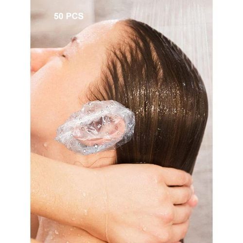 100 pièces Couverture D'oreille Transparent Jetable, Couverture Oreille Moderne En Plastique Waterproof Pour Salle De Bain