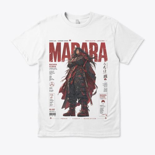 T-Shirt Premium Quality Madara Uchiha Homme Femme – Design Anime Épique – tshirt 100 % coton Premium Unisexe - White