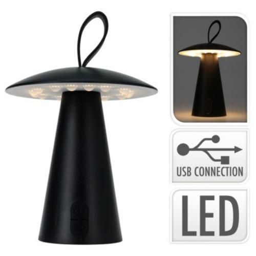 Lampe de Table Rechargeable Noir Apportez une lumière pratique et modulable à votre intérieur comme à votre extérieur avec notre lampe de table rechargeable Noir