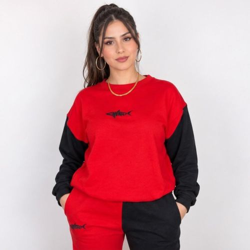 Survêtement Femme Oversize - Ensemble Jogging et Sweat Confort - Rouge & Noir