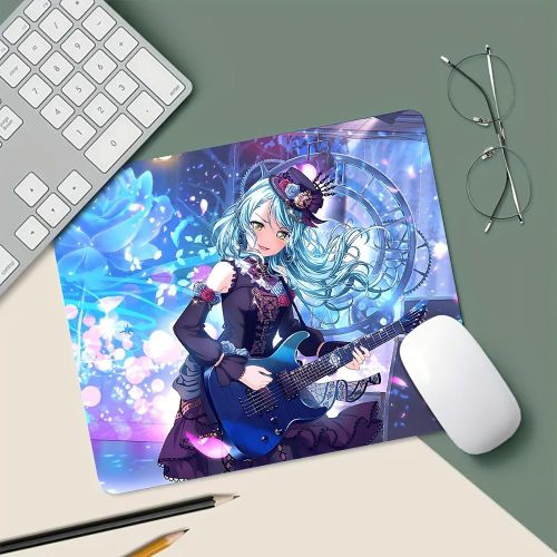 Tapis de Souris Anime Glacier Shatter Night BB-BanG & DD-Dream! Roselia - Compatible PC/Ordinateur Portable - Base en Caoutchouc Antidérapante, Bureau Portable avec Roselia Anime