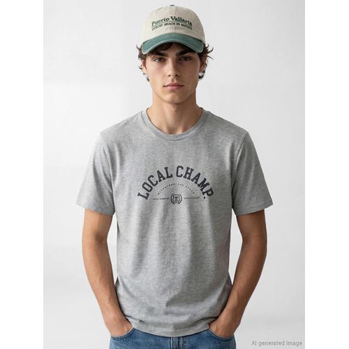 Crew Neck Printed Jersey Men's T-Shirt