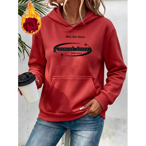 Sweat à capuche décontracté doublé pour femme, vêtement de sport décontracté à capuche, tenue d'automne/hiver et veste avec poches