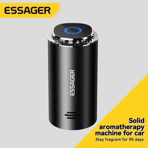 Diffuseur de Parfum Solide pour Voiture – Désodorisant 360° en Alliage d'Aluminium avec Éclairage d'Ambiance LED – Jusqu'à 90 Jours