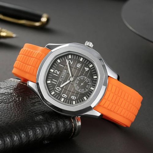 CADEAU Montre Chrono Pladen Orange & Argent – L'Alliance Audacieuse du Style Sportif