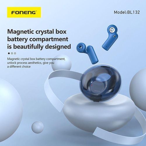 ÉCOUTEUR TWS sans fil Bluetooth À CONDUCTION AÉRIENNE BL132 , Mini casque d'écoute Bleu